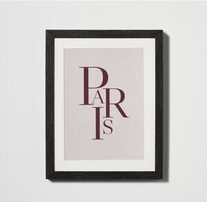 Threshold Studio McGee 11" x 14" PARIS Framed Under Glass Mat Dark Wood Wall Art